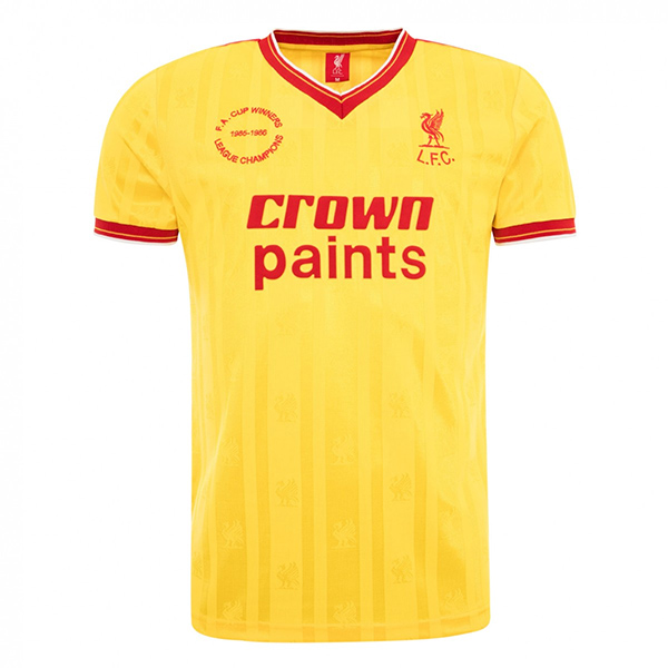 1985-1986 Liverpool Away Yellow Retro Jersey