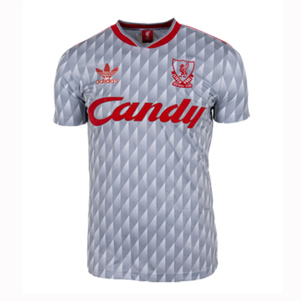 1989-1991 Liverpool Away Gray Retro Jersey
