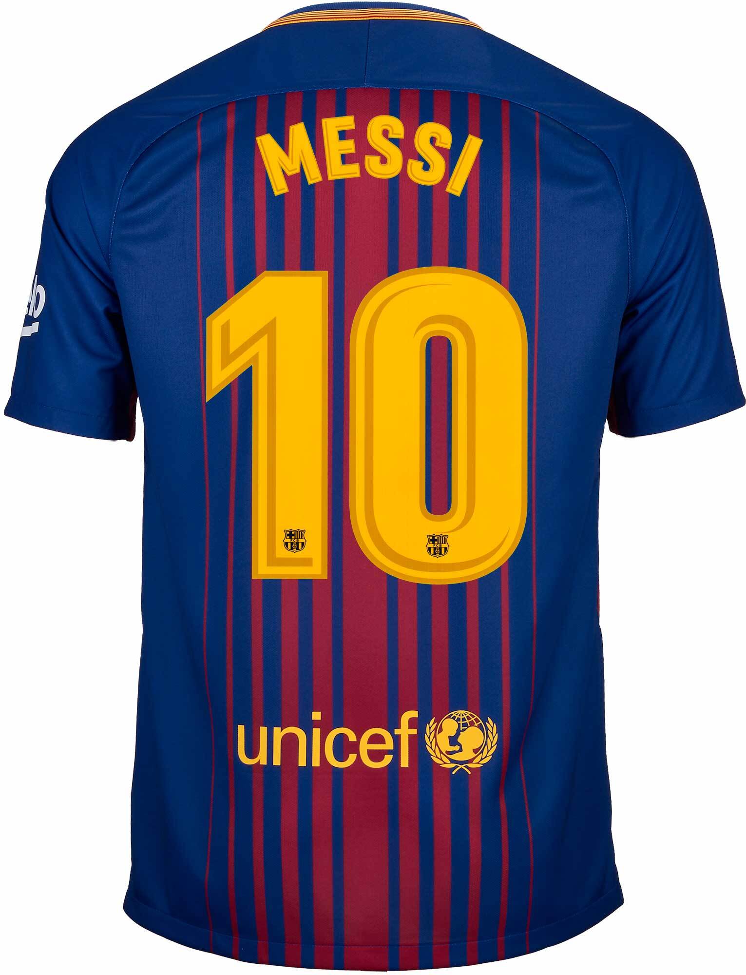 17-18 Barcelona Messi 10 Home Jersey
