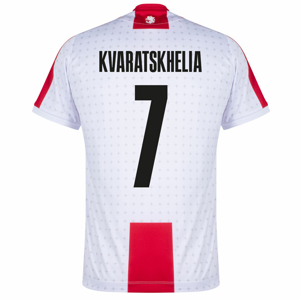 2024 Georgia Home Jersey Kvartskhelia 7