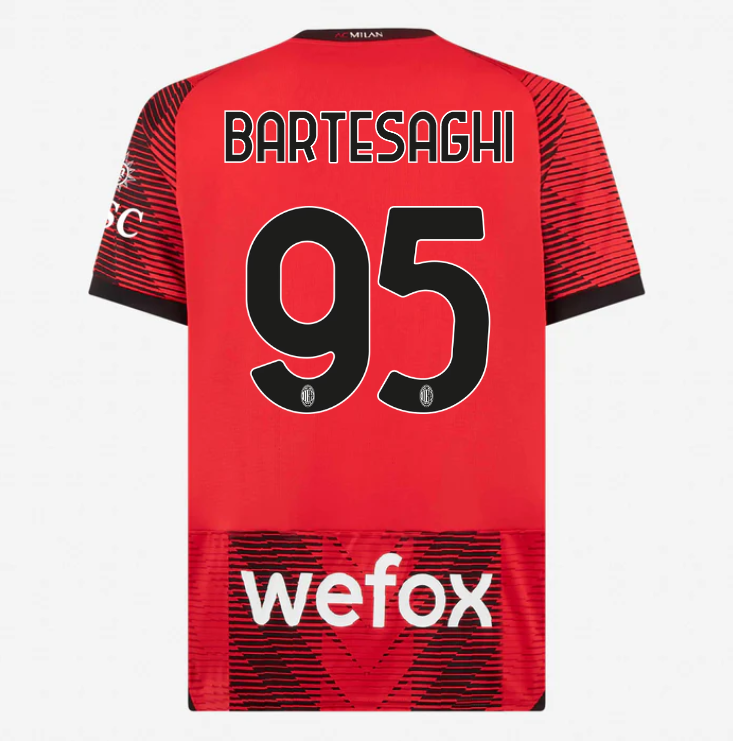 23-24 AC Milan BARTESAGHI 95 Home Jersey