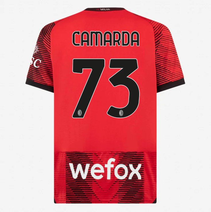 23-24 AC Milan CAMARDA 73 Home Jersey