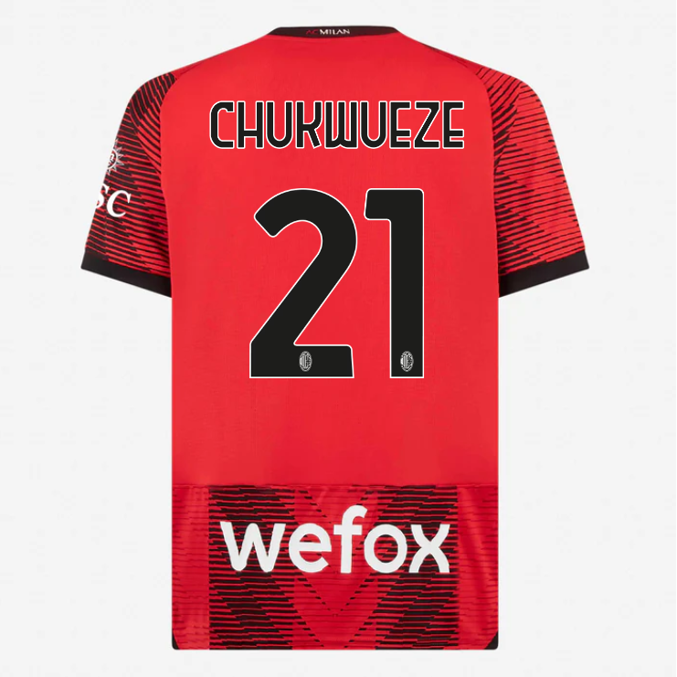 23-24 AC Milan CHUKWUEZE 21 Home Jersey