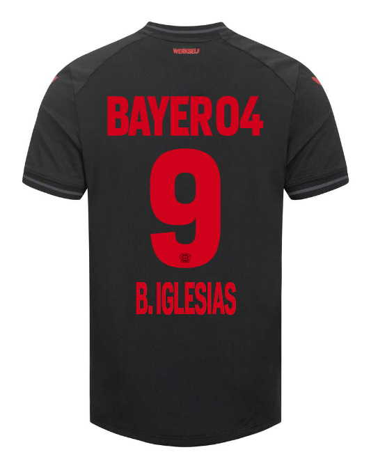 23-24 Bayer 04 Leverkusen B.IGLESIAS 9 Home Jersey