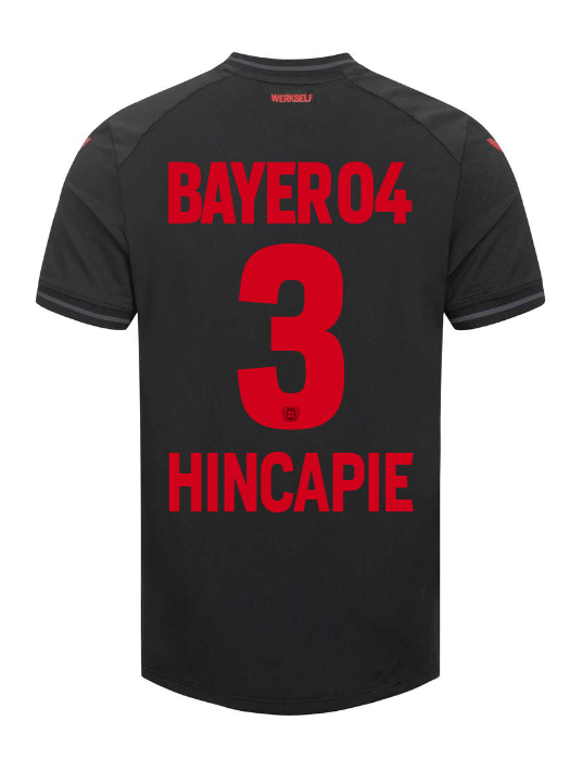 23-24 Bayer 04 Leverkusen HINCAPIE 3 Home Jersey