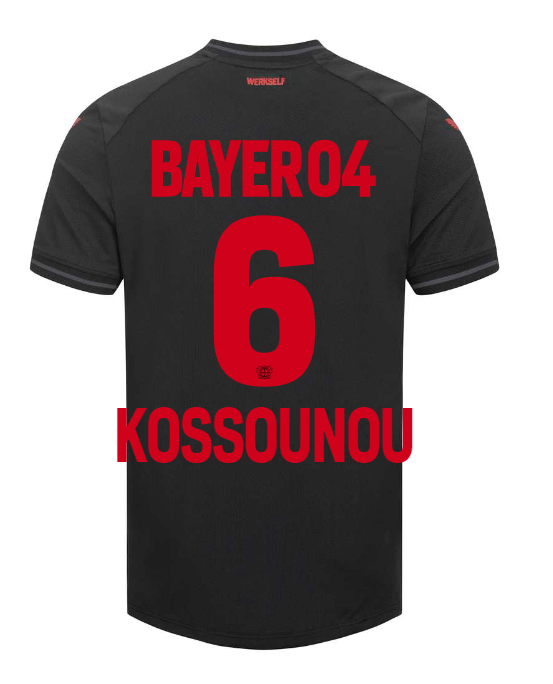 23-24 Bayer 04 Leverkusen KOSSOUNOU 6 Home Jersey