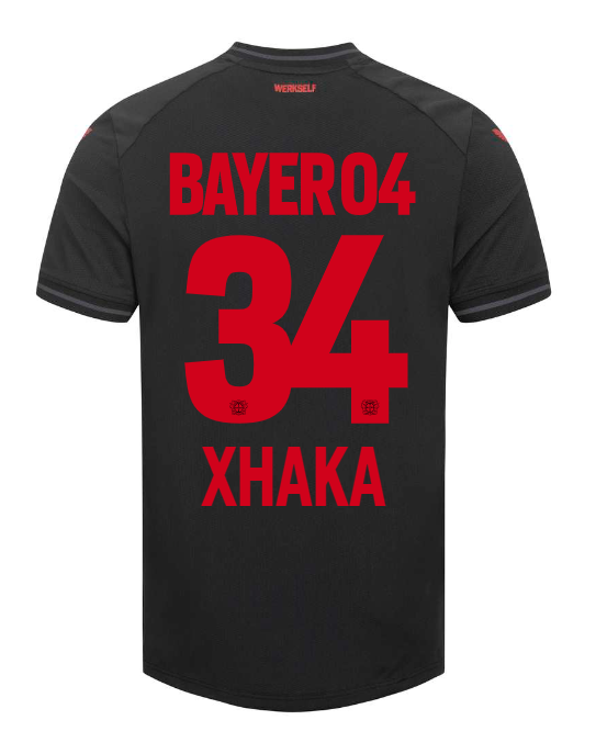 23-24 Bayer 04 Leverkusen XHAKA 34 Home Jersey