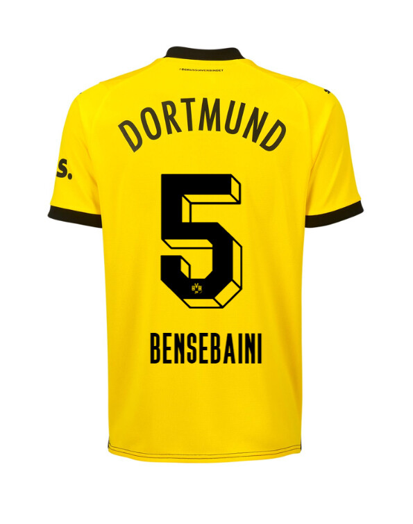 23-24 Borussia Dortmund Bensebaini 5 Home Jersey
