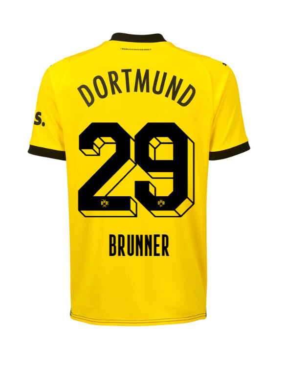 23-24 Borussia Dortmund Brunner 29 Home Jersey
