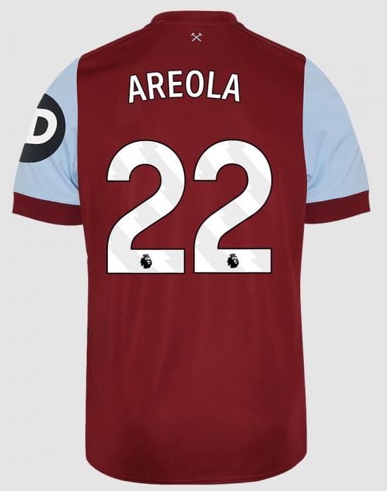 23-24 West Ham United AREOLA 22 Home Jersey