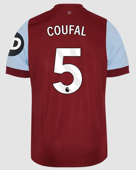 23-24 West Ham United COUFAL 5 Home Jersey