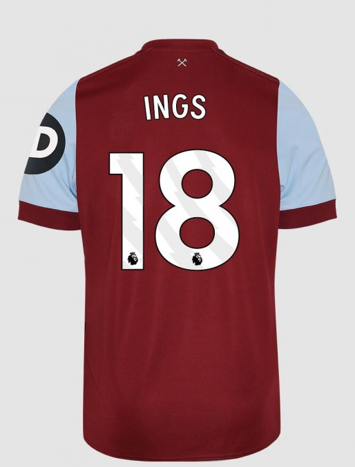 23-24 West Ham United INGS 18 Home Jersey