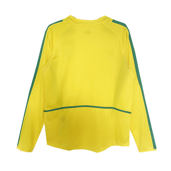 2002 Brazil Home Long Sleeve Retro Jersey