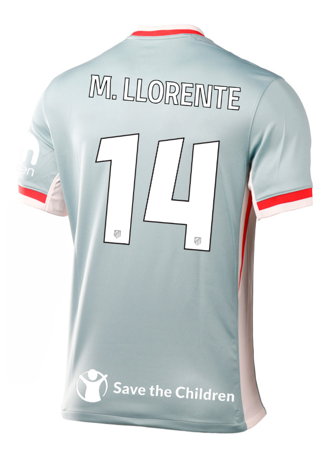 Atletico Madrid Away M. LLORENTE 14 Champions League Jersey 24-25