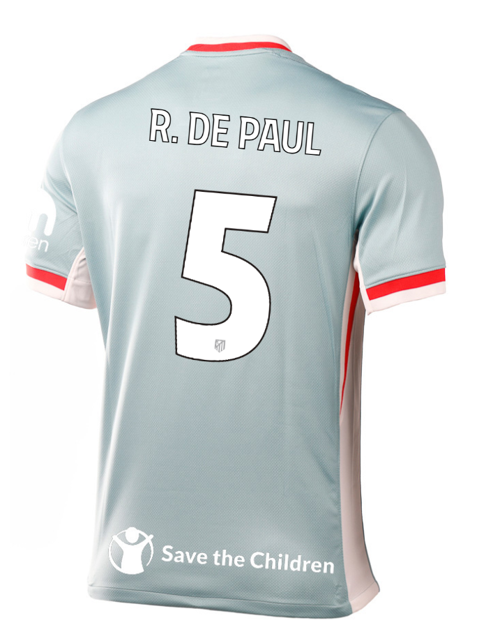 Atletico Madrid Away R. DE PAUL 5 Champions League Jersey 24-25