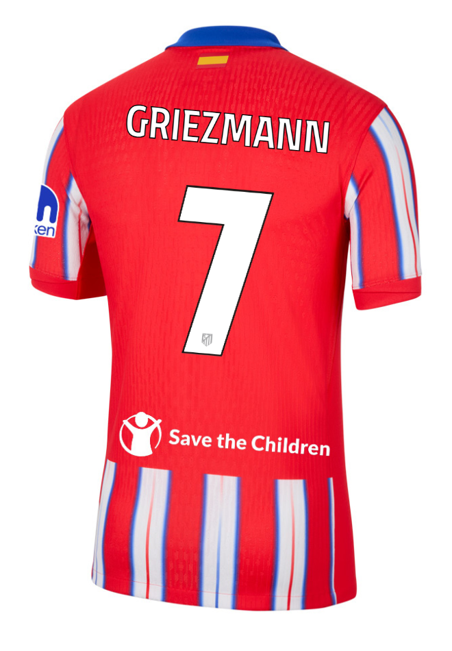 Atletico Madrid Home GRIEZMANN 7 Champions League Jersey 24-25