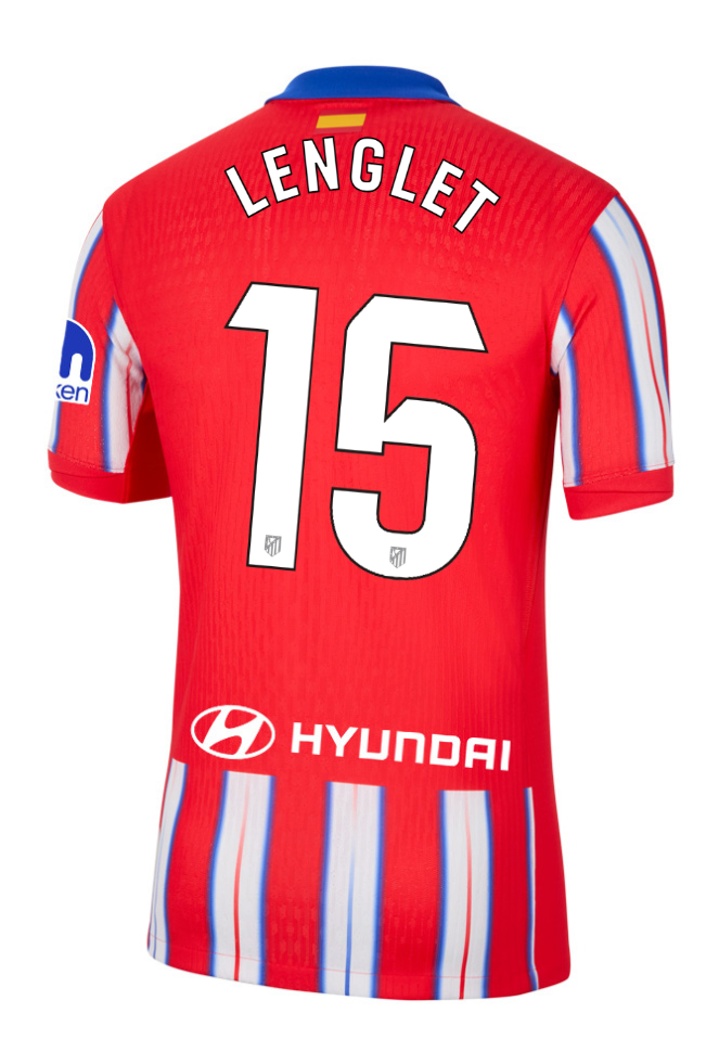 Atletico Madrid Home LENGLET 15 Laliga Jersey 24-25