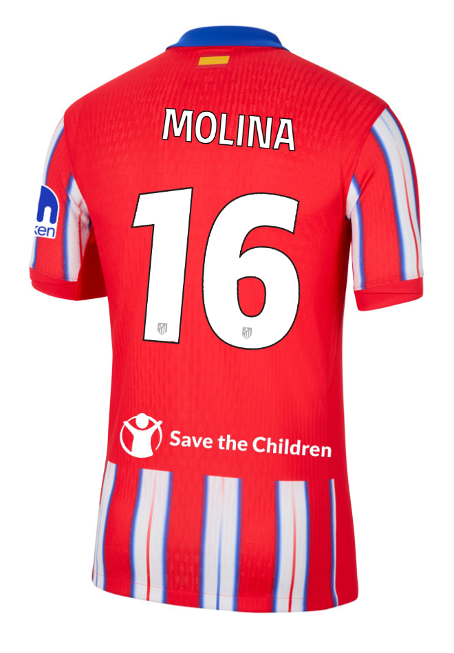 Atletico Madrid Home MOLINA 16 Champions League Jersey 24-25