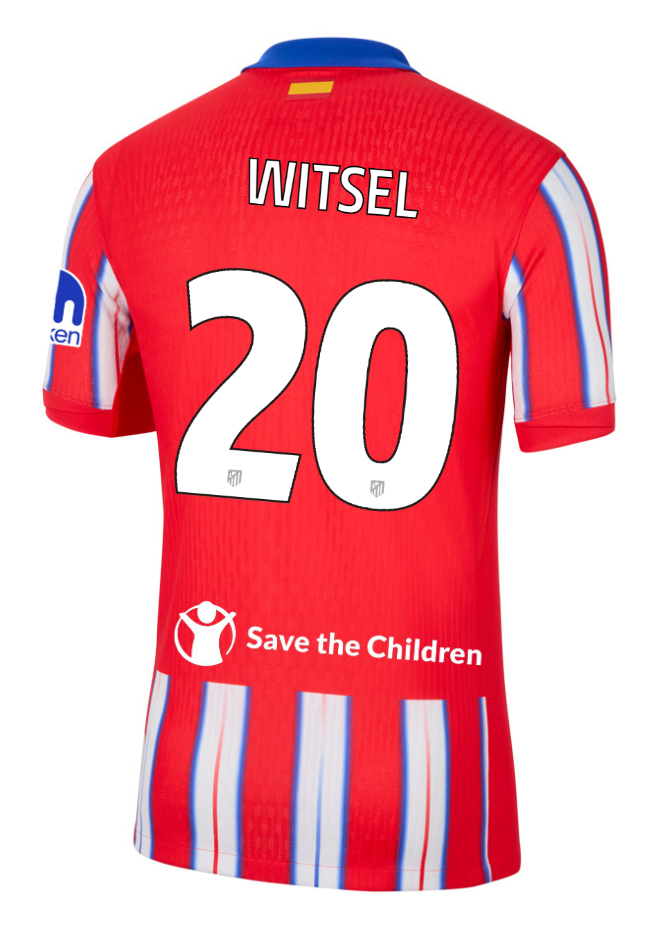 Atletico Madrid Home WITSEL 20 Champions League Jersey 24-25