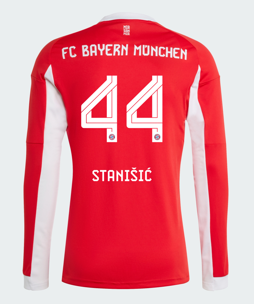 Bayern Munich Home Stanišić 44 Long Sleeve Jersey 25-26