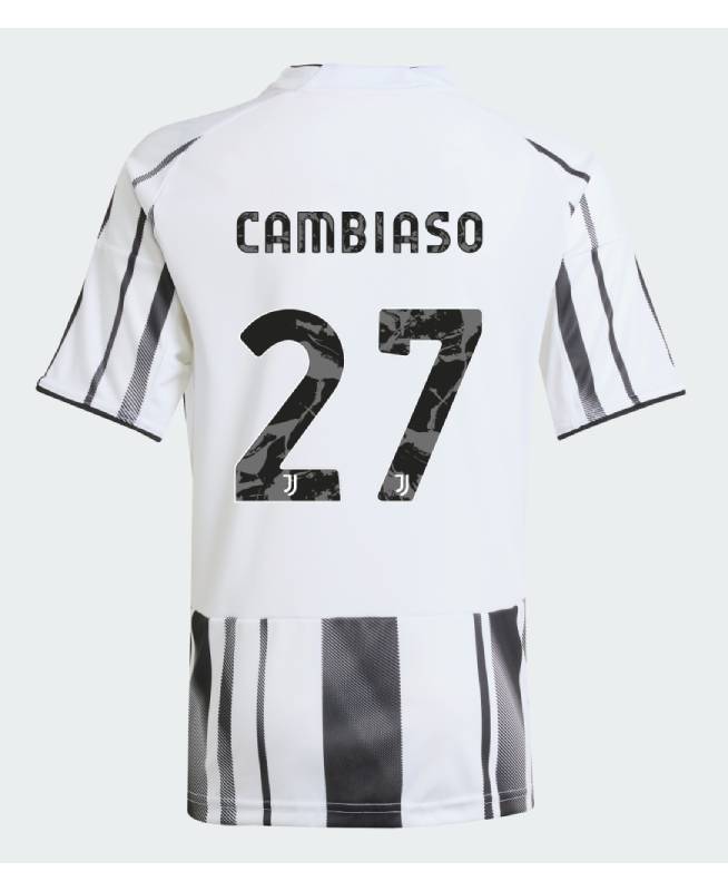 Juventus Home CAMBIASO 27 Jeep Sponsor Jersey 25-26