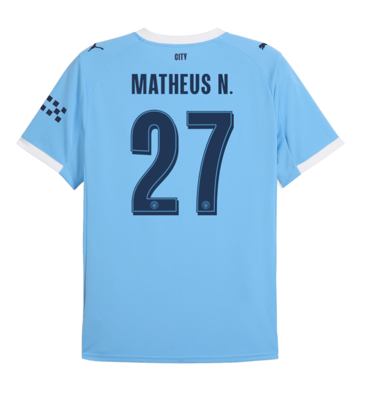 Manchester City Home Matheus N. 27 UCL Jersey 25-26