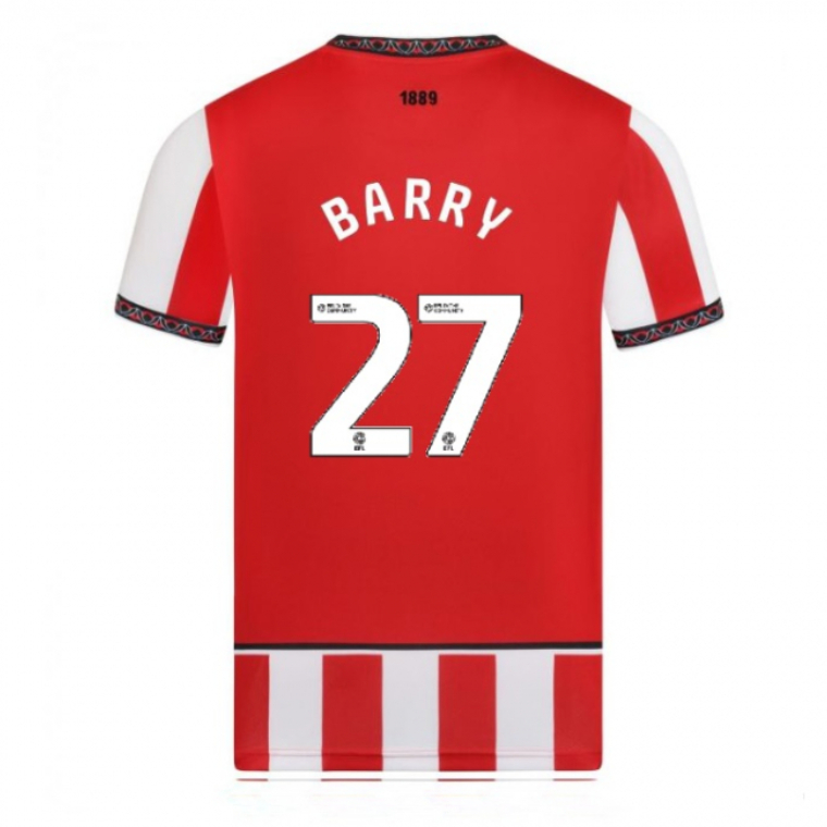 Sheffield United Home BARRY 27 Jersey 25-26
