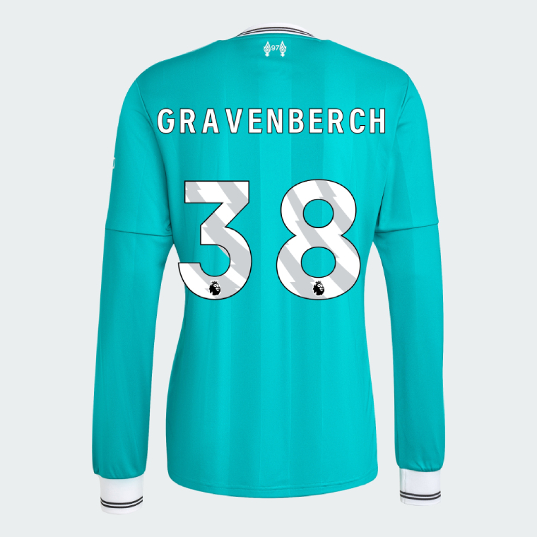 Liverpool Third Long Sleeve GRAVENBERCH 38 Jersey 25-26