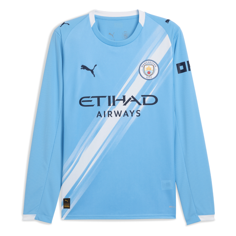 Manchester City Home Long Sleeve Jersey 25-26