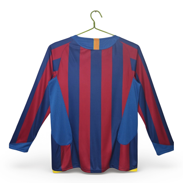 2005-2006 Barcelona Home La Liga Long Sleeve Retro Jersey