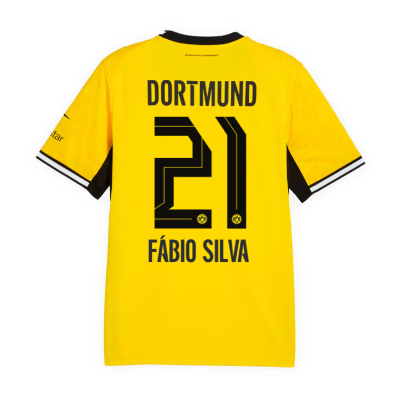 Borussia Dortmund Home FÁBIO SILVA 21 Jersey 26-27