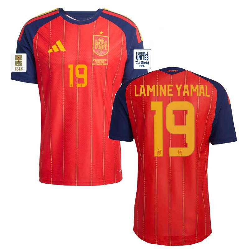 Spain World Cup Final Lamine Yamal 19 Jersey 2026 (Player Version)
