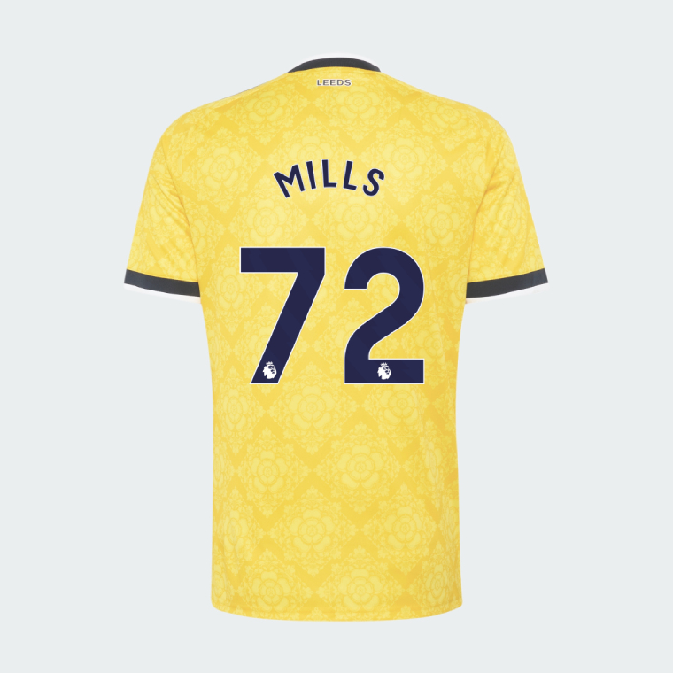 Leeds United Away MILLS 72 Jersey 26-27