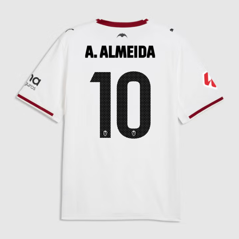 Valencia CF Home A. ALMEIDA 10 Jersey 26-27