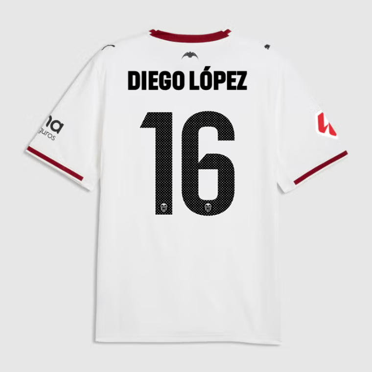 Valencia CF Home DIEGO LÓPEZ 16 Jersey 26-27