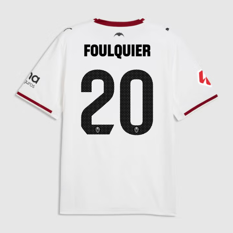 Valencia CF Home FOULQUIER 20 Jersey 26-27