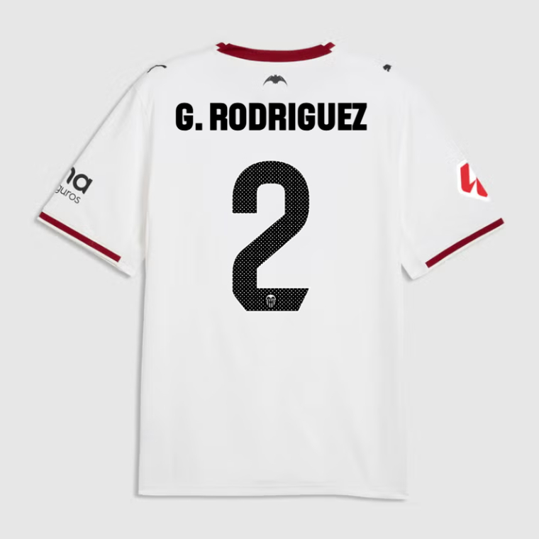 Valencia CF Home G. RODRIGUEZ 2 Jersey 26-27