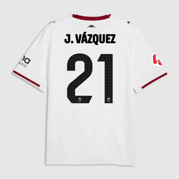 Valencia CF Home J. VÁZQUEZ 21 Jersey 26-27