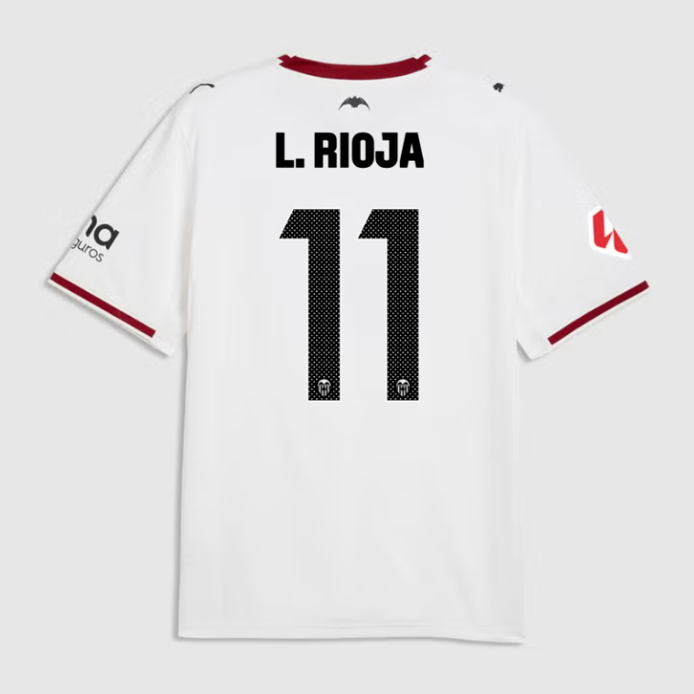 Valencia CF Home L. RIOJA 11 Jersey 26-27