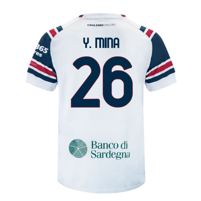 Cagliari Away Y. MINA 26 Jersey 26-27