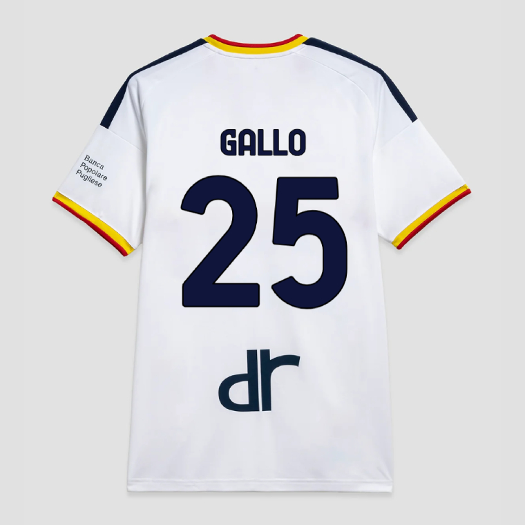Lecce Away GALLO 25 Jersey 26-27