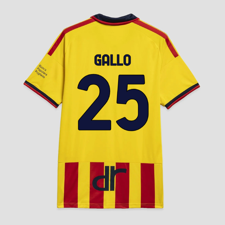 Lecce Home GALLO 25 Jersey 26-27