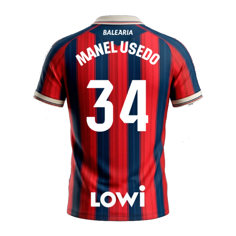 Levante UD Home MANEL USEDO 34 Jersey 26-27
