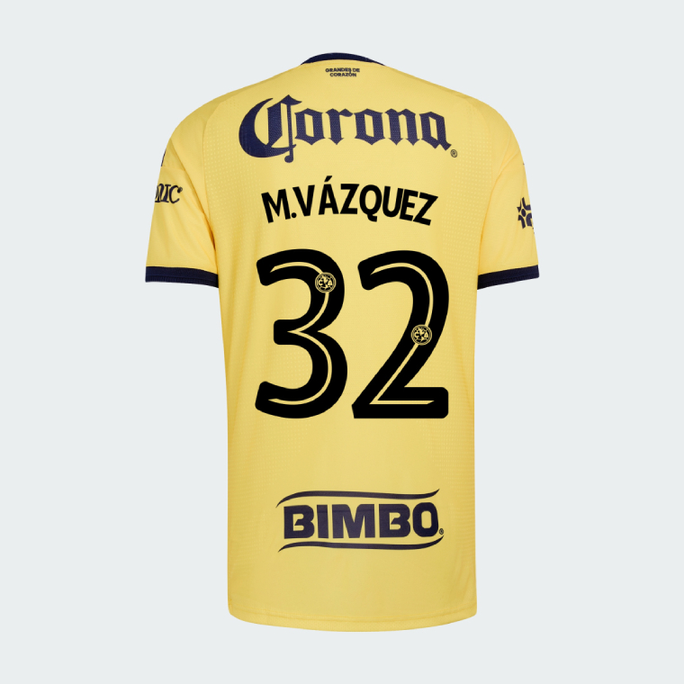 Club América Home M.VÁZQUEZ 32 Jersey 26-27 (Player Version)