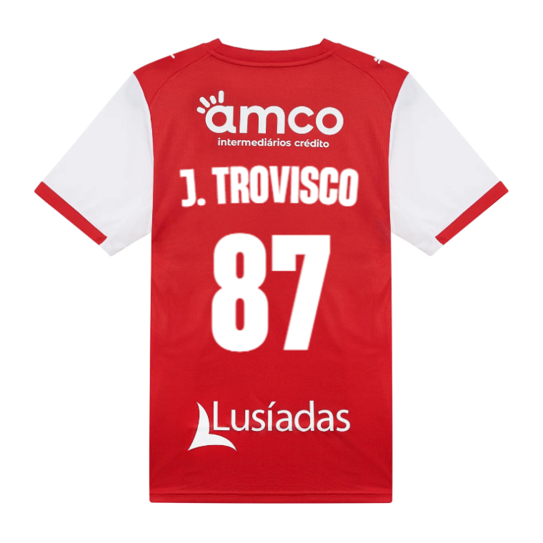 SC Braga Home J. TROVISCO 87 Jersey 26-27
