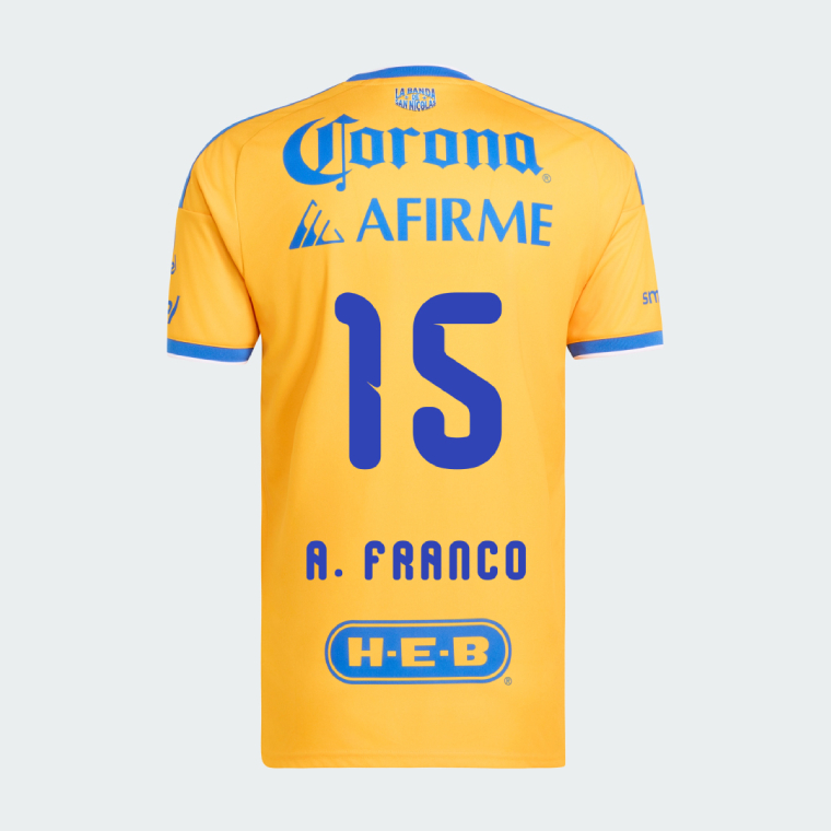 Tigres UANL Home A. FRANCO 15 Jersey 26-27