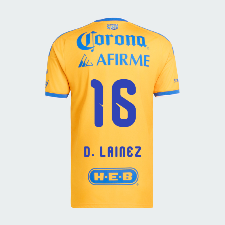 Tigres UANL Home D. LAINEZ 16 Jersey 26-27