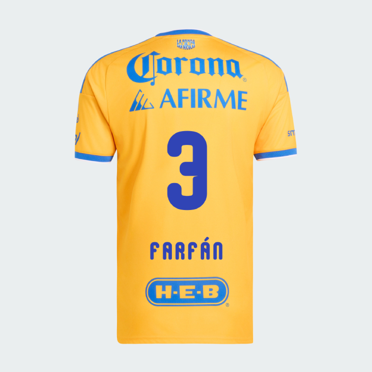 Tigres UANL Home FARFÁN 3 Jersey 26-27