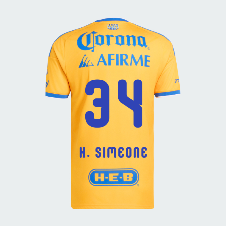 Tigres UANL Home H. SIMEONE 34 Jersey 26-27