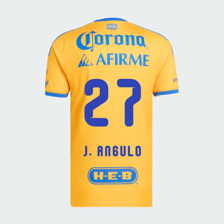 Tigres UANL Home J. ANGULO 27 Jersey 26-27